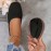 Women's Breathable Knit Flat Shoes, Casual Square Toe Slip On Shoes, Lightweight & Comfortable Shoes