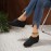 Women's Rhinestone Decor Wedge Shoes, Comfy Knitted Height Increasing Shoes, Slip On Soft Walking Shoes