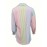 Colorful Striped Print Shirt, Elegant Button Front Collar Random Printing Shirt, Women's Clothing