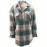 Plaid Pattern Flap Pockets Jacket, Vintage Drop Shoulder Single Breasted Outwear For Fall & Winter, Women's Clothing