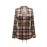 Plaid Print Tie Front Blouse, Casual Long Sleeve Blouse For Spring & Fall, Women's Clothing