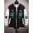 Letter V Print Varsity Jacket, Men's Casual Baseball Jacket Coat Regular Fit College Hipster Windbreaker For Winter Fall