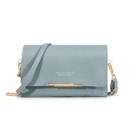 Multi Functional Crossbody Bag, Fashion Letter Graphic Long Wallet, Mobile Phone Purse & Card Holder