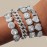 1pc Fashion Full Rhinestone Love Chain, Golden/silvery Bracelet, Street Hip Hop Style Men Women's Fashion Jewelry, Couple Bracelet