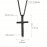1pc Men's Titanium Steel Necklace Jewelry Stainless Steel Simple Cross Necklace Pendant For Men & Women