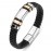 New Fashion Men's Personality Creative Design Leather Glossy Bracelet Hip Hop Trend Jewelry
