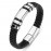 New Fashion Men's Personality Creative Design Leather Glossy Bracelet Hip Hop Trend Jewelry