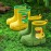 JIAGEYA Boys Girls EVA Rain Boots, Cartoon Dinosaur Panda Design Waterproof Soft Sole Anti Slip High Top Shoes For Rainy Weather