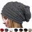 Oversized Slouchy Beanie Solid Color Winter Knit Hat Elastic Skull Cap Striped Knitted Warm Ski Hats Beanies For Women Outdoor