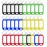 50 pack Durable Key Tags with Labels and Split Rings - Perfect for Labeling Keys, Pets, Luggage, and More - Available in 5 Colors