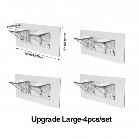 4/10pcs Punch Free Adhesive Shelf Bracket, Shelf Pegs, Shelf Clip For Cabinet Book Shelves 11.9x4.8cm/4.72x1.9in