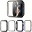 4pcs For Watch Protective Cases With PC + Tempered Glass Screen Protector - Full Coverage Hard Shell