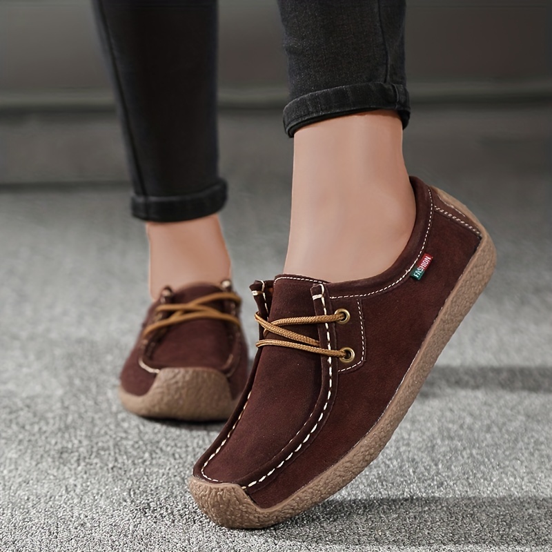 womens casual flat loafers comfy slip on low top micro suede shoes casual non slip flats details 7