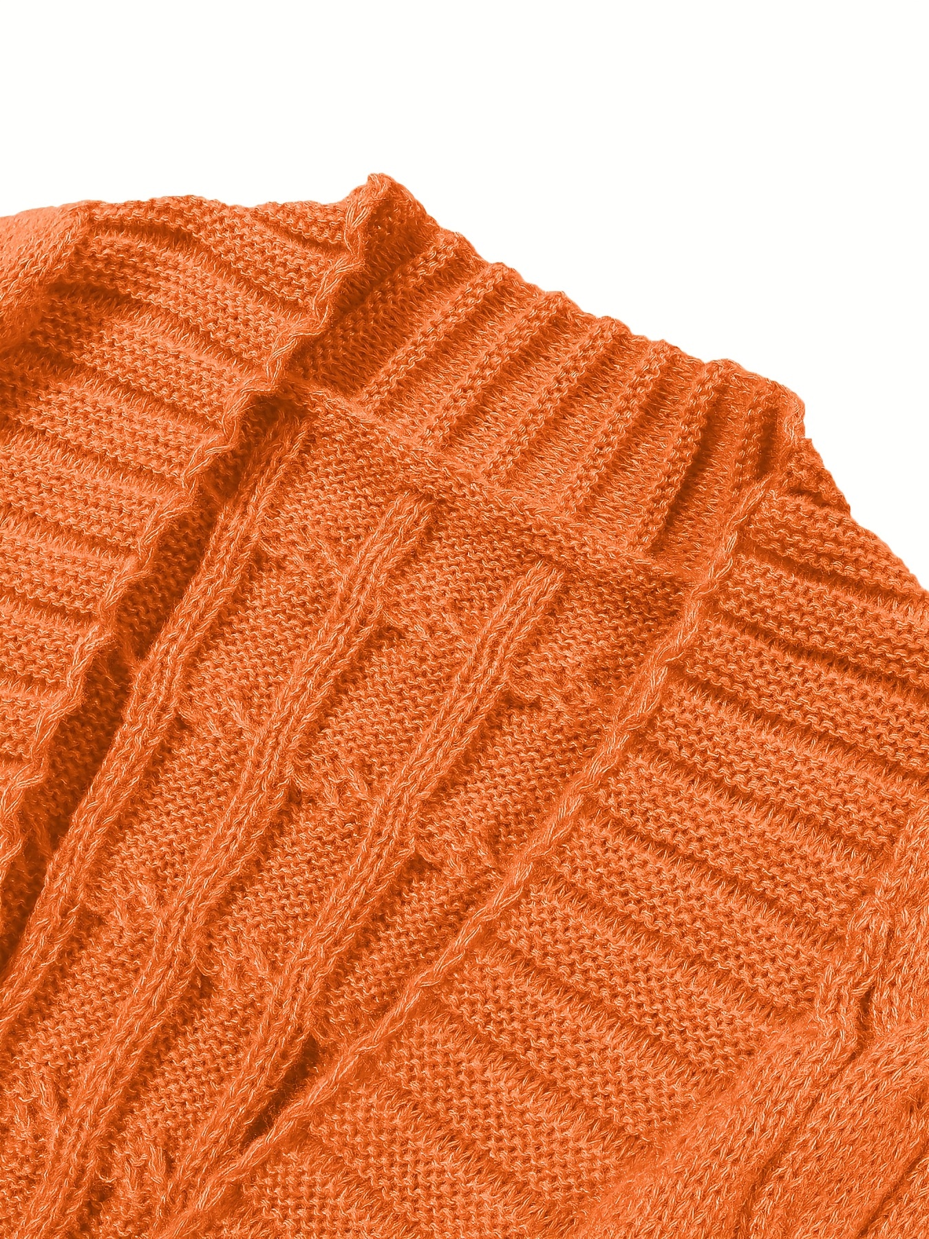 plus size casual cardigan womens plus cable knitted long sleeve open front medium stretch sweater cardigan with pockets details 29