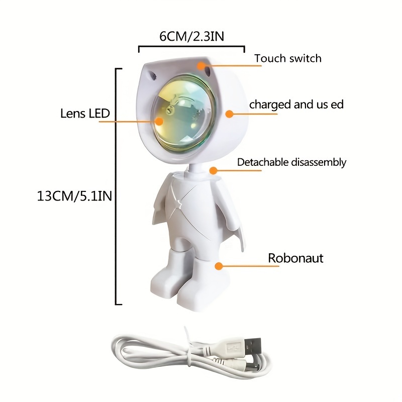 cute robot night light perfect for home decor camping parties more a great gift for any occasion details 0